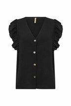 Cath 5 V-Neck Top Women Black | Smilebutiken - Soyaconcept