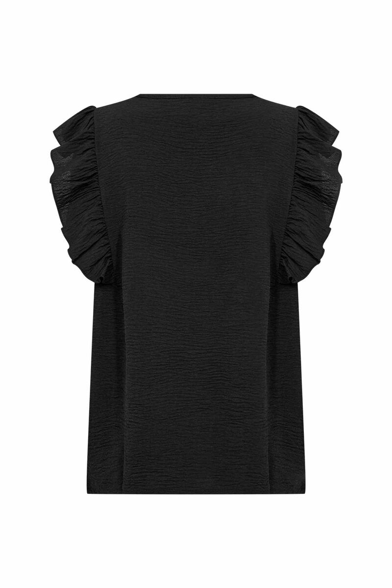 Cath 5 V-Neck Top Women Black | Smilebutiken - Soyaconcept