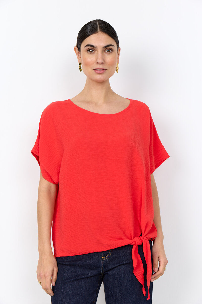 Cath 7 Top With Tie Women Bittersweet | Smilebutiken - Soyaconcept