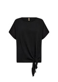 Cath 7 Top With Tie Detail Women Black | Smilebutiken - Soyaconcept