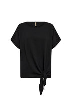 Cath 7 Top With Tie Detail Women Black | Smilebutiken - Soyaconcept
