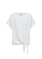 Cath 7 Top With Tie Women White | Smilebutiken - Soyaconcept