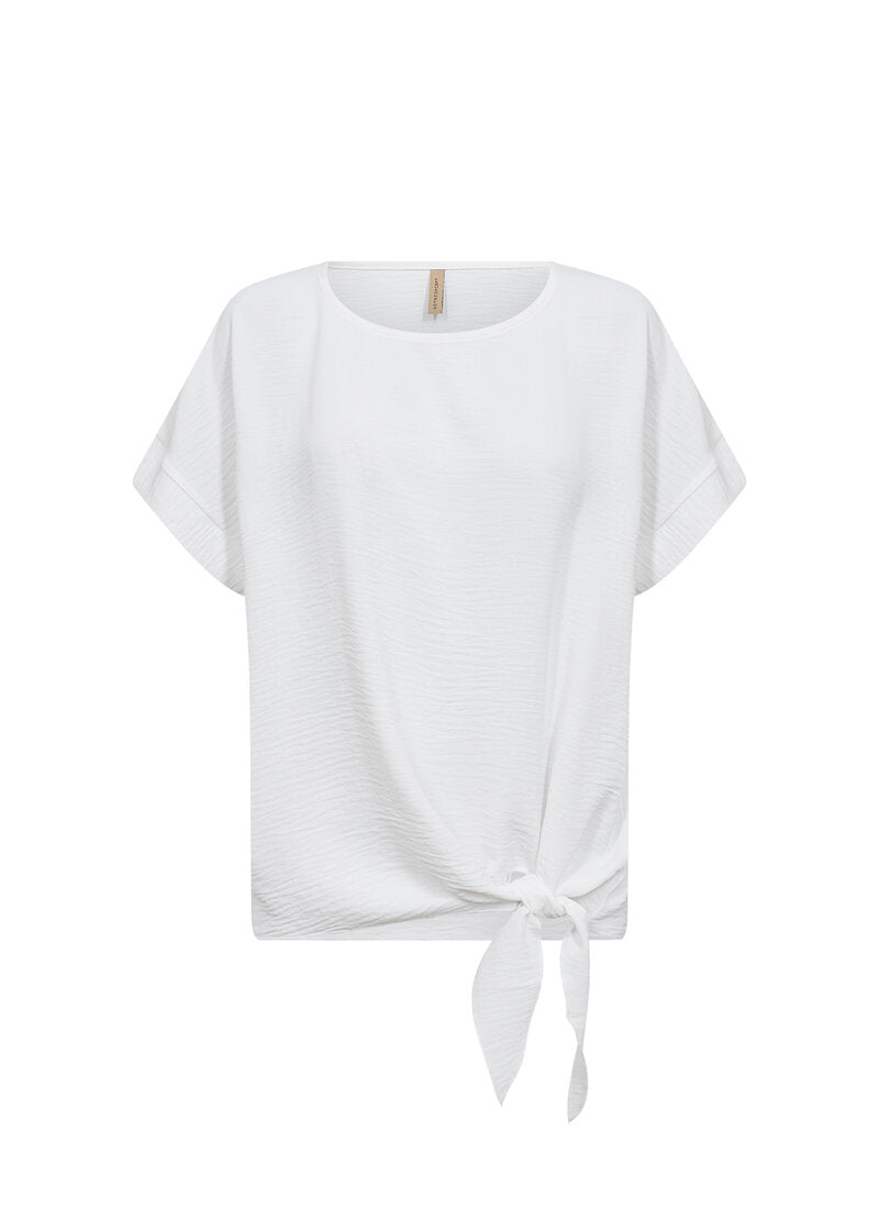 Cath 7 Top With Tie Women White | Smilebutiken - Soyaconcept