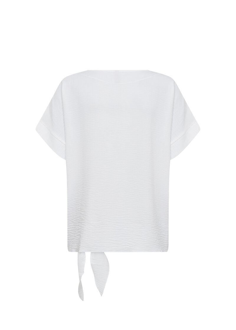 Cath 7 Top With Tie Women White | Smilebutiken - Soyaconcept