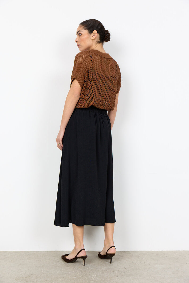 Cath 9 Midi Skirt Women Black | Smilebutiken - Soyaconcept