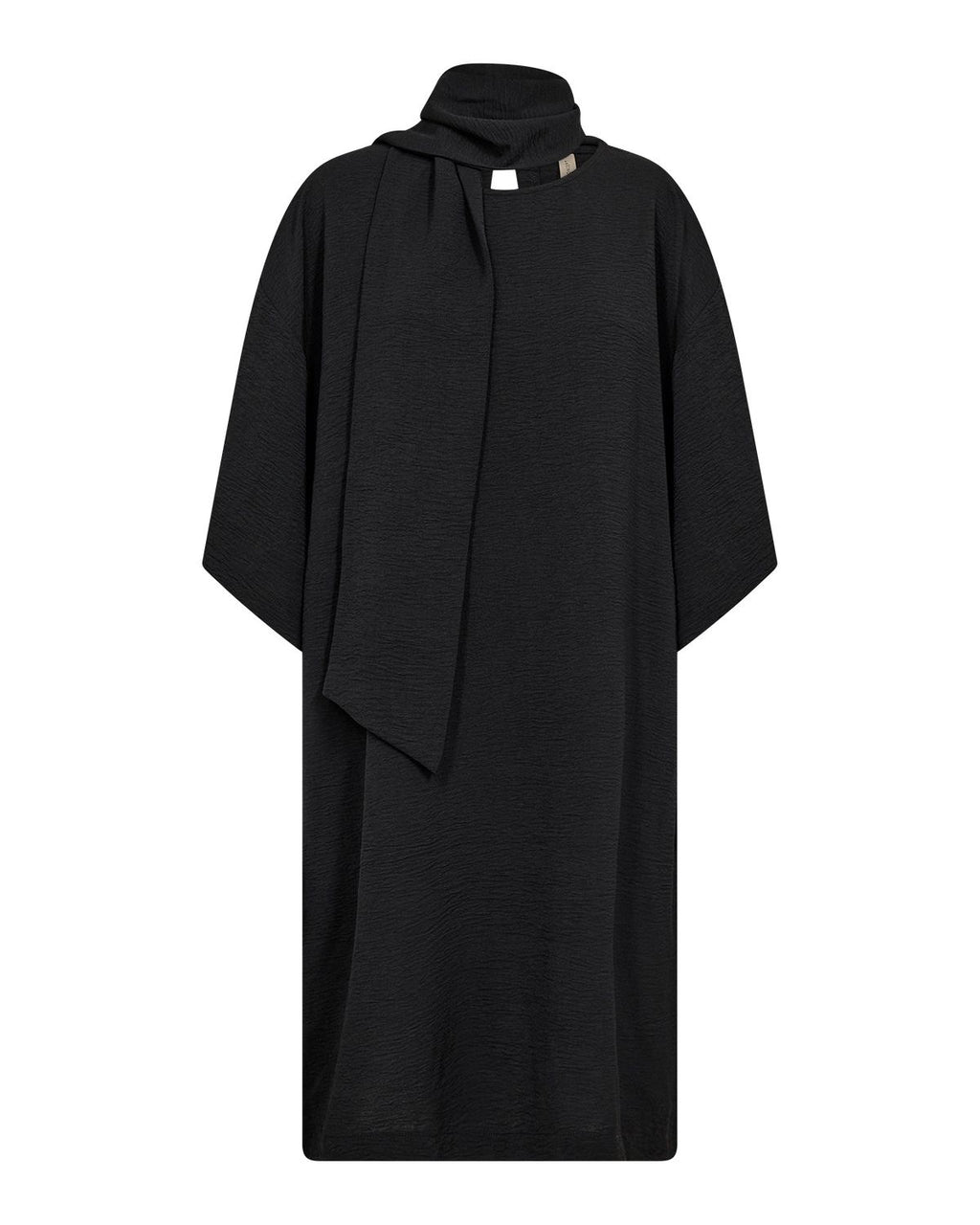 Cath 16 Klänning Med Knyt Dam Svart Black | Smilebutiken - Soyaconcept