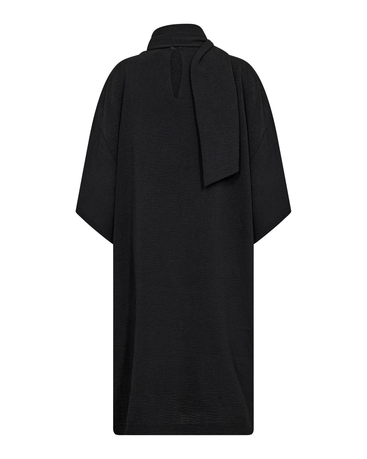 Cath 16 Klänning Med Knyt Dam Svart Black | Smilebutiken - Soyaconcept
