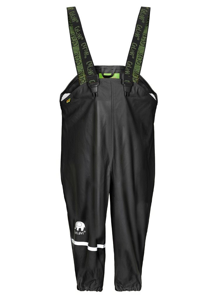Rainwear PU Rain Pants Kids Black CeLaVi