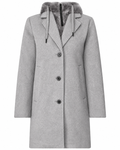 Celine Ullkappa med Fuskpäls Beige Moonlight Silver Melange | Smilebutiken - Cecil
