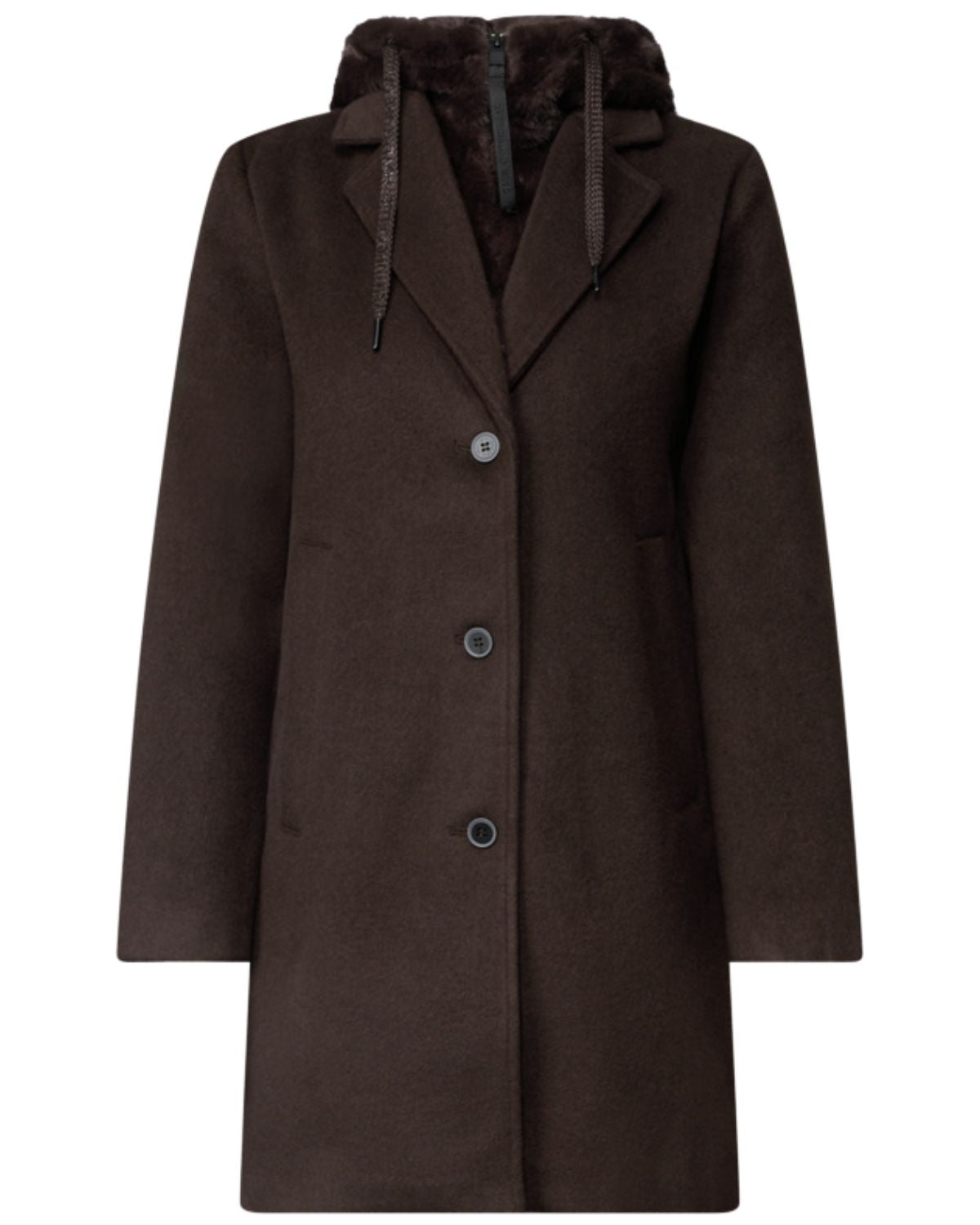Celine Ullkappa med Fuskpäls Brun Chocolate Sauce Brown | Smilebutiken - Cecil