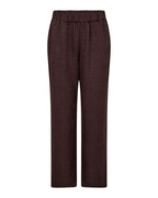 Charissa 3 Trousers With Texture Women Chocolate Plum | Smilebutiken - Soyaconcept