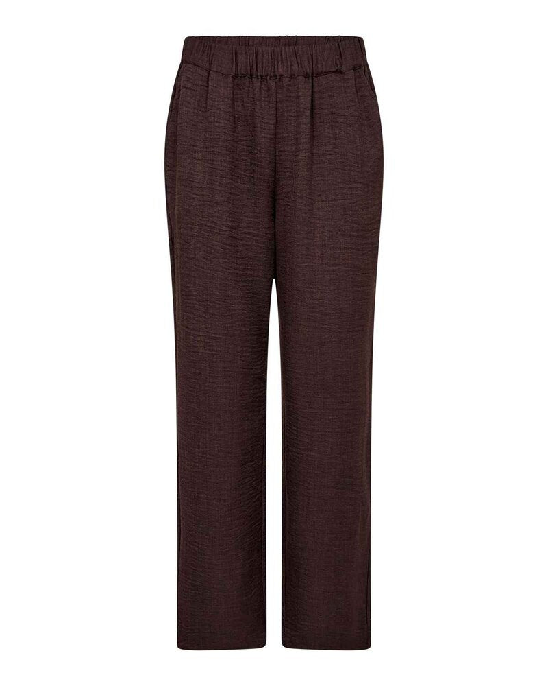 Charissa 3 Byxa Med Textur Dam Chocolate Plum | Smilebutiken - Soyaconcept