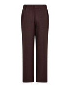 Charissa 3 Trousers With Texture Women Chocolate Plum | Smilebutiken - Soyaconcept