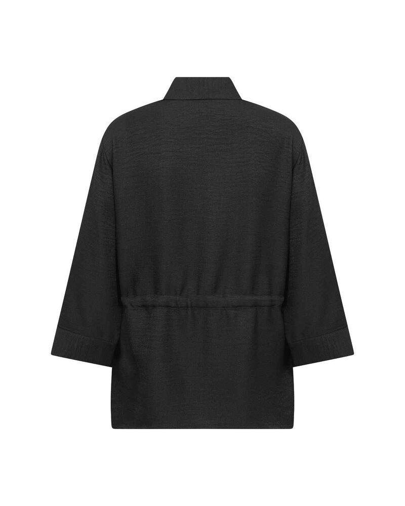 Charissa 6 Skjorta Med Knyt Dam Black | Smilebutiken - Soyaconcept