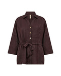 Charissa 6 Skjorta Med Knyt Dam Chocolate Plum | Smilebutiken - Soyaconcept