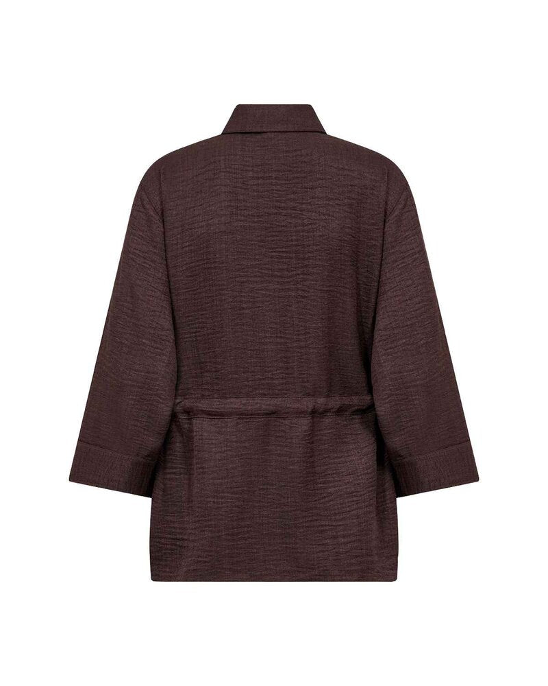 Charissa 6 Skjorta Med Knyt Dam Chocolate Plum | Smilebutiken - Soyaconcept