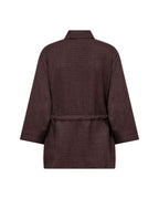 Charissa 6 Skjorta Med Knyt Dam Chocolate Plum | Smilebutiken - Soyaconcept