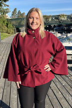 Chica London Alvina Poncho Jacket Women Wine - Caramelle Fashion