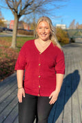 Chica London Becky Stickad Cardigan Dam Bordo CARAMELLE FASHION