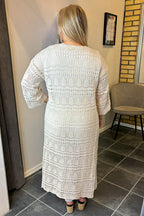 Chica London Betty Crocheted Kaftan Women's Beige CARAMELLE FASHION