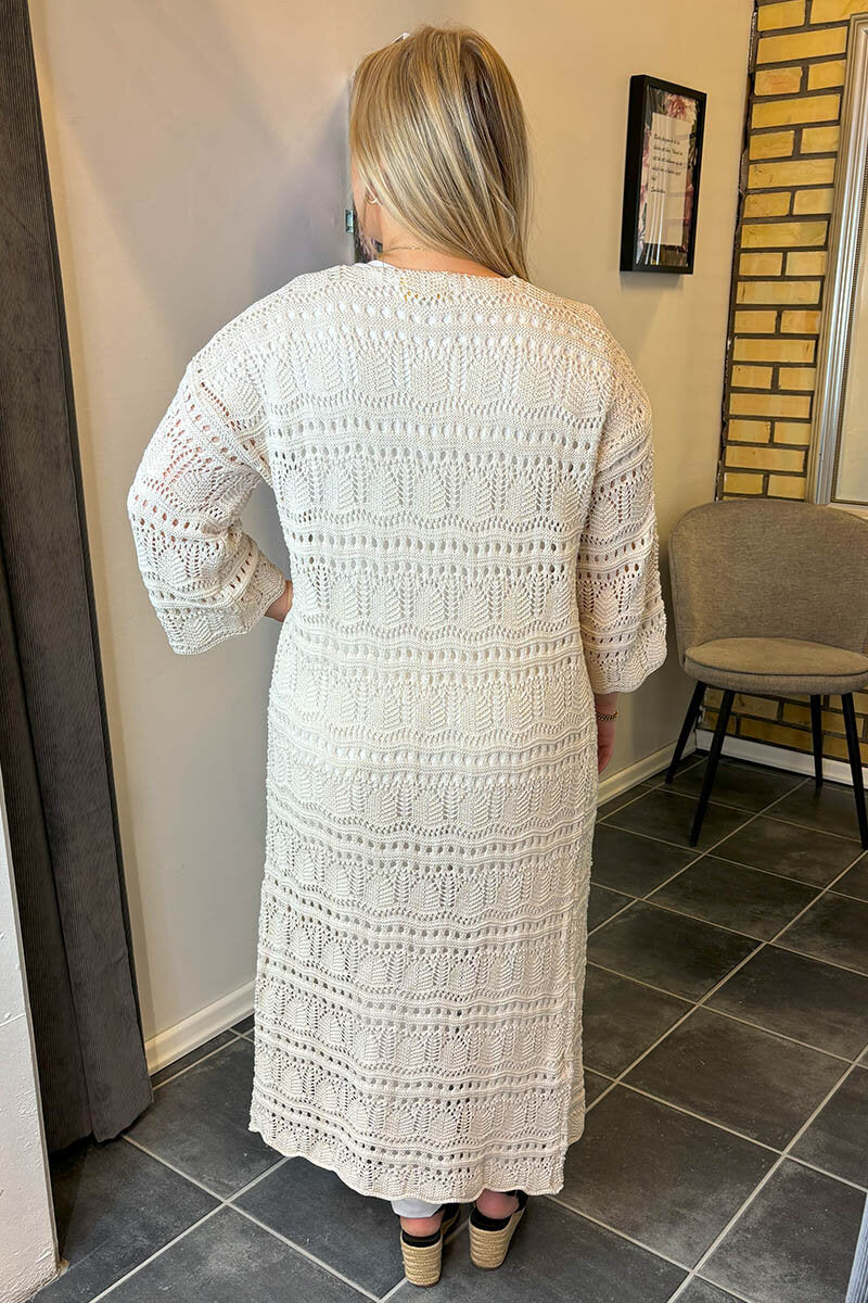 Chica London Betty Crocheted Kaftan Women's Beige CARAMELLE FASHION
