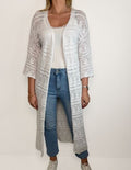 Chica London Betty Crocheted Kaftan Ladies White - Caramelle Fashion