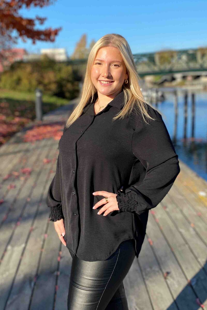 Cassandra Skjorta Dam Svart Black | Smilebutiken - Caramelle fashion