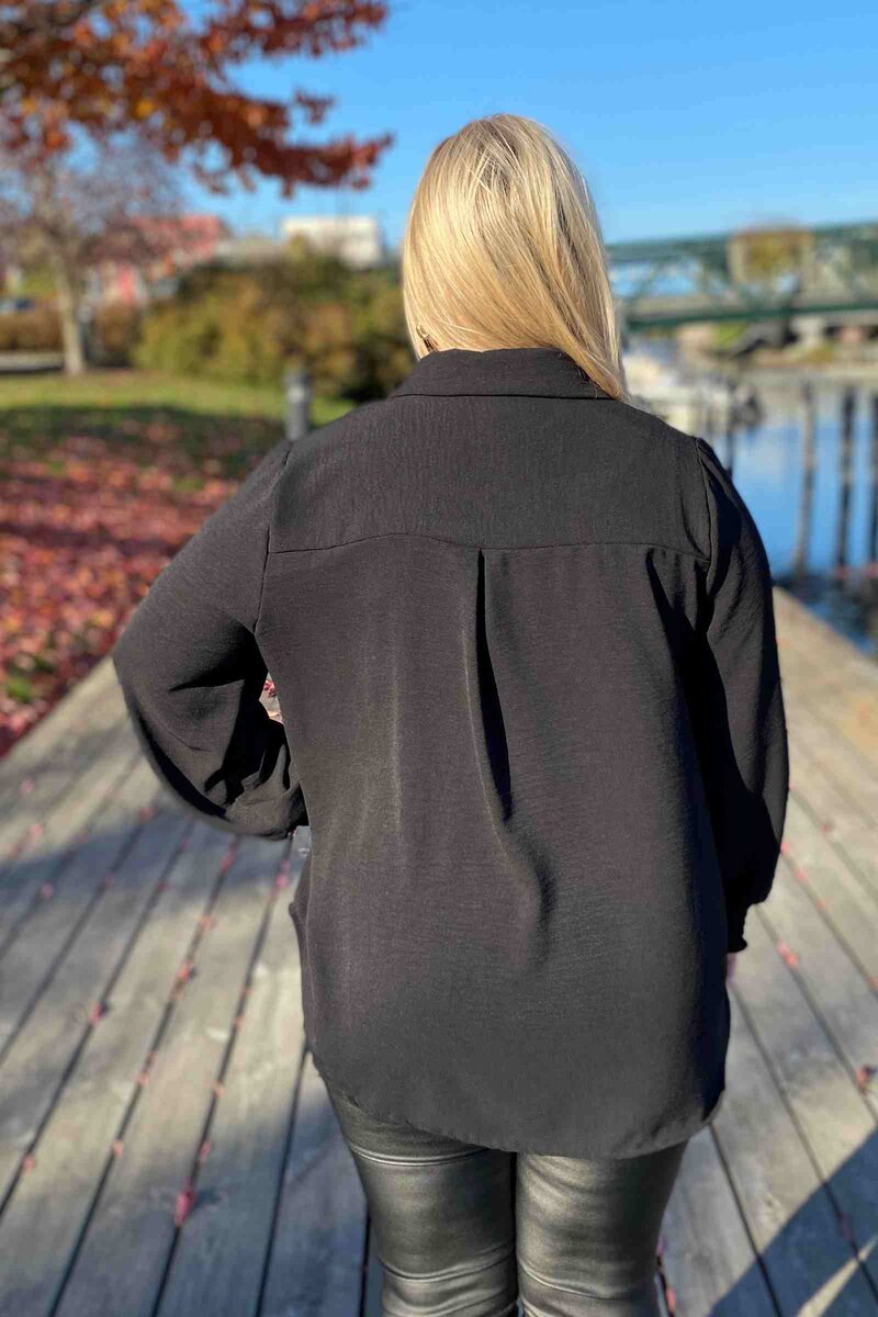 Cassandra Skjorta Dam Svart Black | Smilebutiken - Caramelle fashion