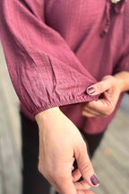Chica London Corey Blouse With Buckle Women's Bordeaux - Caramelle Fashion