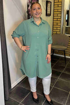 Chica London Eda Långskjorta Dam Light Khaki CARAMELLE FASHION