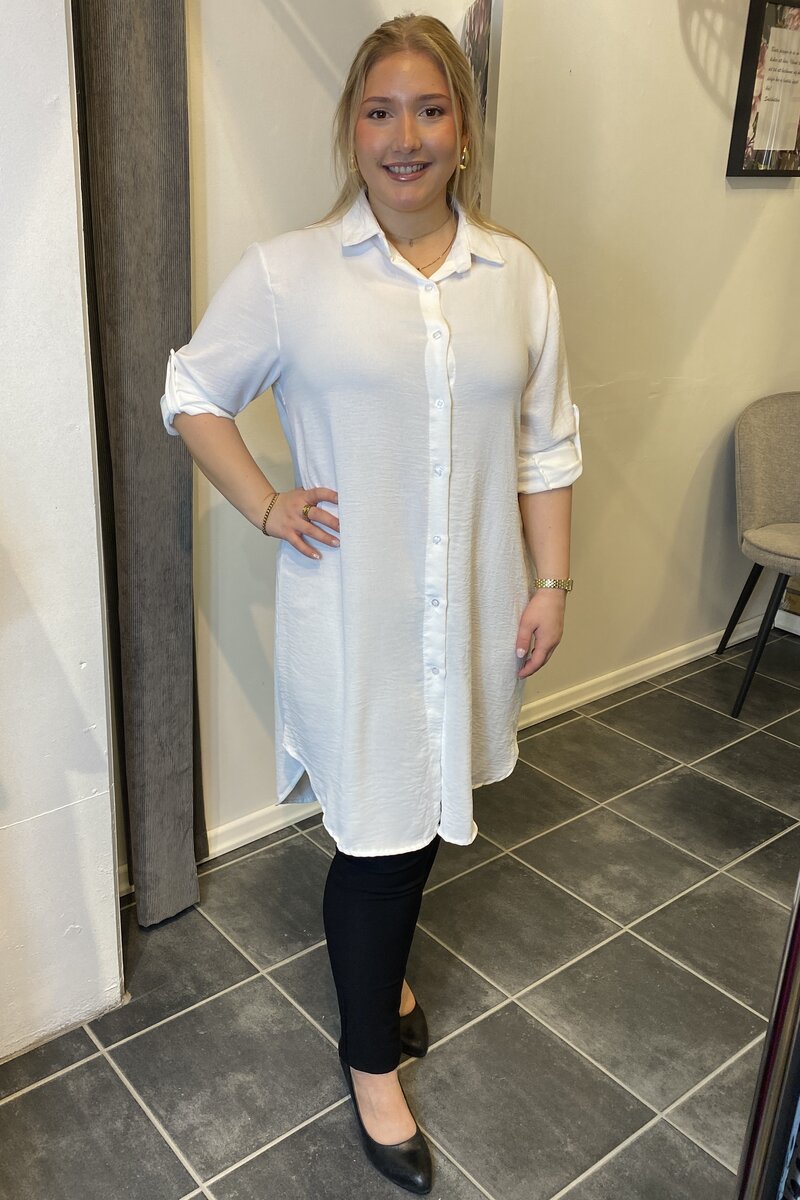 Chica London Eda Long Shirt Women White CARAMELLE FASHION