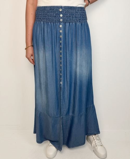 Chica London Eira Kjol Dam Medium Blue CARAMELLE FASHION