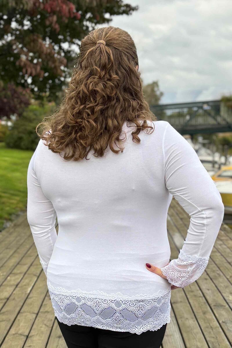 Chica London Gwynne Long Sleeve Lace Top Women White - Caramelle Fashion