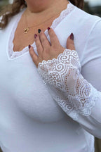 Chica London Gwynne Long Sleeve Lace Top Women White - Caramelle Fashion