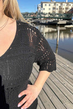 Chica London Ingrid Crocheted Top Women Black - Caramelle Fashion