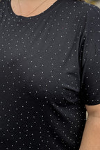 Jordyn T-shirt Dam Svart Black | Smilebutiken - Caramelle Fashion