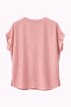 Chica London Kyla V-neck Blouse Ladies Light Pink - Caramelle Fashion