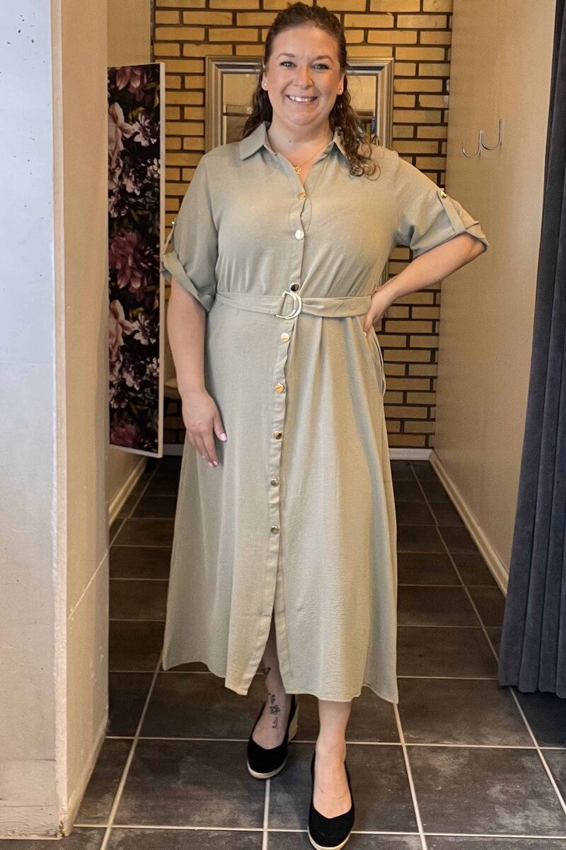 Chica London Lana Shirt Dress Women Light Khaki Caramelle Fashion