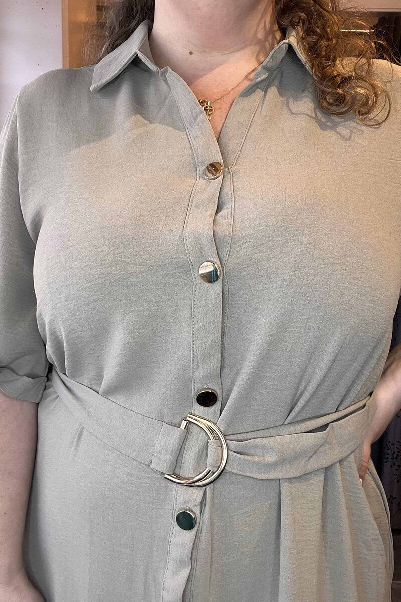 Chica London Lana Shirt Dress Women Light Khaki Caramelle Fashion