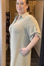Chica London Lana Shirt Dress Women Light Khaki Caramelle Fashion