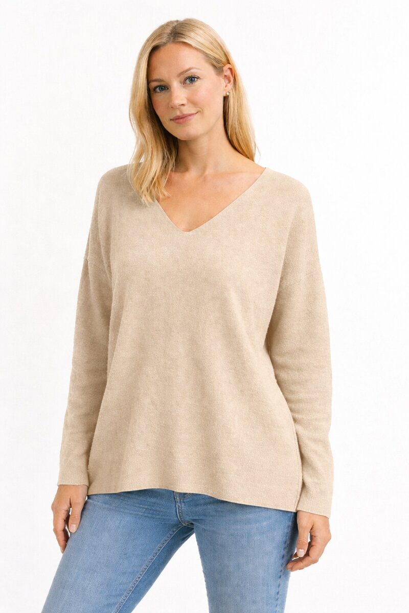 Chica London Mya Knitted Sweater Women Beige CARAMELLE FASHION