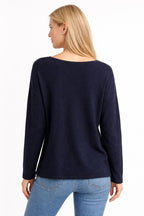 Chica London Mya Knitted Sweater Women Navy CARAMELLE FASHION