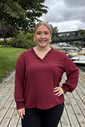 Padma Blus Dam Vinröd Bordo | Smilebutiken - Chica London