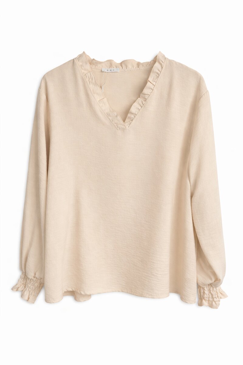 Chica London Padma Top Women Light Beige CARAMELLE FASHION