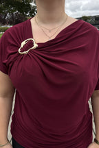 Chica London Parvati Top Women's Bordeaux Candy Fashion