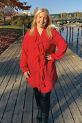 Chica London Doris V-ringad Klänning Volang Dam Red CARAMELLE FASHION