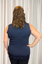 Chica London Willa Linen with Lace Women's Navy CARAMELLE FASHION