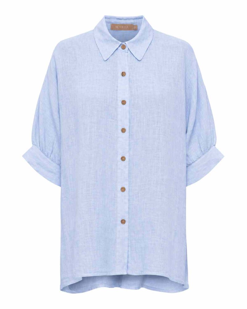 Cirelle Linen Shirt Women Cielo Marta du Chateau | Smilebutiken - Marta du Chateau