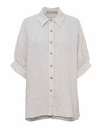 Cirelle Linen Shirt Women Sabbia Marta du Chateau | Smilebutiken - Marta du Chateau