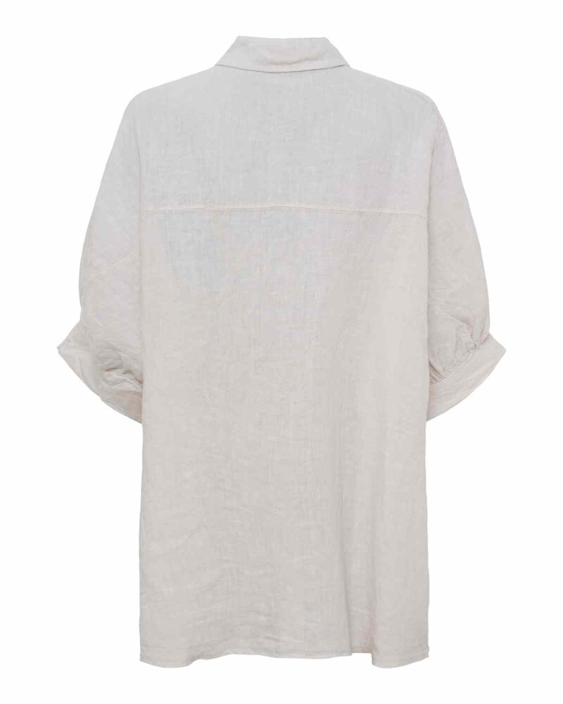 Cirelle Linen Shirt Women Sabbia Marta du Chateau | Smilebutiken - Marta du Chateau